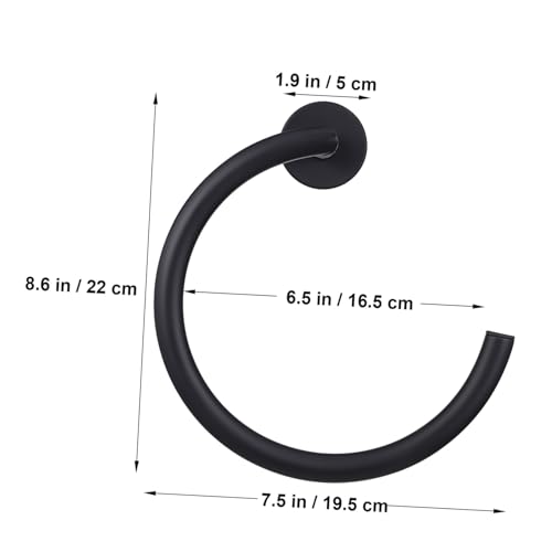 Porte-serviette mural noir mat pour douche et petite salle de bain - 3