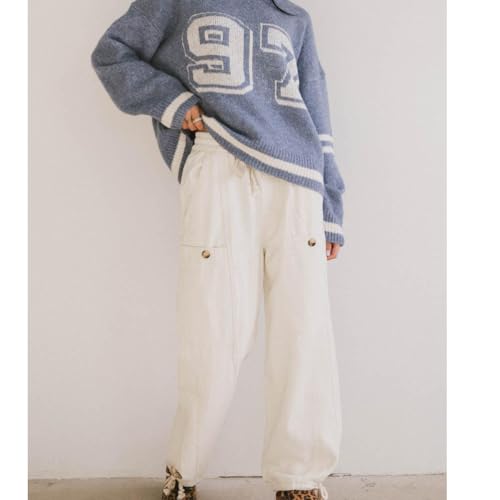 Mxiqqpltky Striped Barrel Jeans Women Casual Drawstring Elastic Low Waist Wide Leg Denim Pants Y2K Boyfriend Jeans Streetwear4