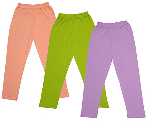 Image of indi weaves Girls Super Soft Cotton Solid Capri Pants Pack of 2