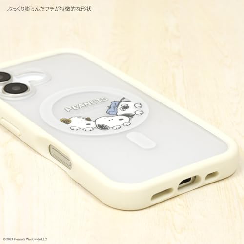 グルマンディーズ ピーナッツ スヌーピー iPhone16 MagSafe 対応 プランプフレームケース きょうだい SNGG-89B