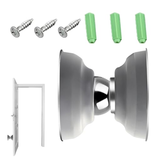 Samuliy Topes de puerta para pared, puertas de madera y vidrio, tapones magnéticos silenciosos, azulejos de metal, tope de pared de mármol para parte inferior de puerta para trastero, caravanas,