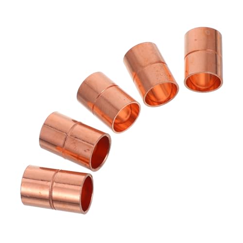 Cabilock Straight Copper Pipe Joints 5pcs Set Rolled Tube Stops Versatile for Hvac Plumbing