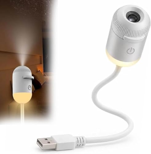 Image of 2-in-1 Galaxy Projector Night Light, USB Starry Sky Projector Lamp with 360 Rotation, Mini LED Ceiling & Wall Light for Bedroom, Kids Room, Portable Astronaut Nebula Star Projector (1 Slide)