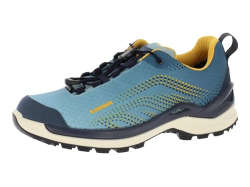 LOWA Multifunktionsschuhe Zirrox 2 GTX Lo SL Ws wasserdichte und komfortable Damen Outdoorschuhe mit griffiger Laufsohle Blue/Yellow EU 38