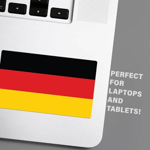Image of World Country Flag Decal Stickers - Two Pack - for Cars Windows Bumpers Laptops Tablets Tumblers Cups Walls (Germany)