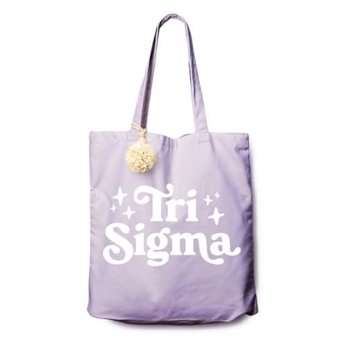 Sorority Shop Sigma Sigma Sigma Retro Pom Pom Tote Bag