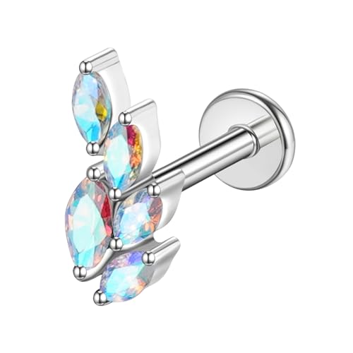 G23 Titanium Flat Back Earrings Studs 16g F136 Implant Grade Titanium Labrets Press Fit Threadless Push In Dainty Cartilage Helix Conch Lobe Lip Tragus Piercing Jewelry