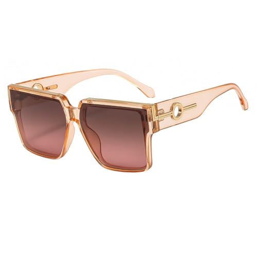 Lunettes de soleil pour femmes protection UV400 monture large vintage noire