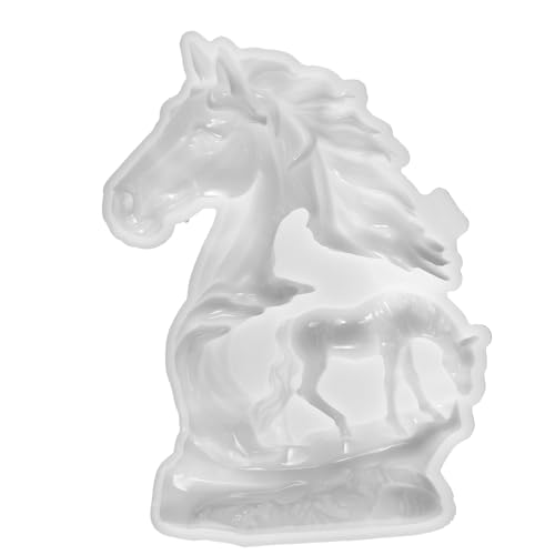 TOPPERFUN Moule en silicone en forme de cheval - Moule en silicone réutilisable - Résine époxy -...