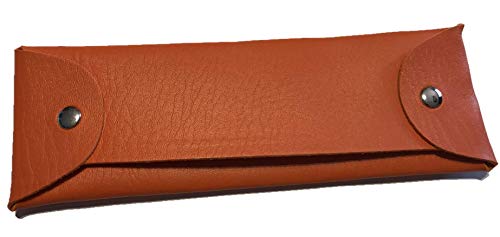 Estuche de piel sintética (naranja) para lápices, estuche para lápices, para guardar...