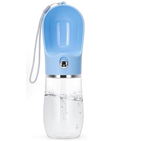 Tails of Joy Dog Water Bottle, Leak Proof Portable Pet Water Bottles for Dogs, Puppy, Cats, Rabbits and Other Small Animals Water Dispenser with Drinking Feeder for Travel (Blue, 500 ML) (B0D8GZV6QR) Amazon Price History, Amazon Price Tracker