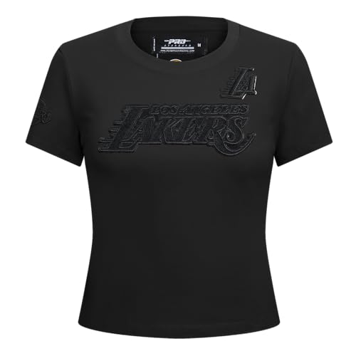 Camiseta de manga corta de algodón NBA Classic para mujer en color negro talla XXL