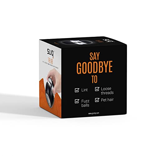 Sliq Fabric Shaver/Lint Remover With German Stainless Steel Blades – Rechargeable, Compact, Lightweight And Portable, Ergonomic Shape Electric Defuzzer For Fabrics, Clothes, Sweaters, Curtains (Black) #TOP7