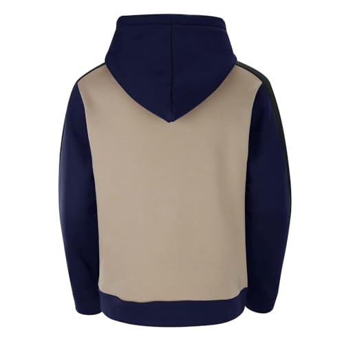 Ymosrh Men's Hoodies, Long Sleeve Lace Up Casual Pullover Hooded Sweatshirt with Zipper Pocket, M-3XL3