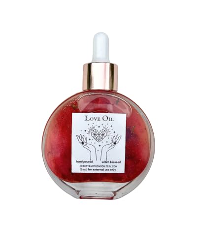 Beauty and the Moon Love & Attraction Oil | Handmade with Herbs & Essential Oils | Romance, Wiccan, Pagan, Witch, & Magick