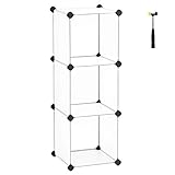 STABILE KONSTRUKTION: Robuste Kunststoff-Platten mit integriertem Metallrahmen bilden eine stabile Einheit mit den Verbindungsstücken aus langlebigem ABS-Plastik – Einfach aufzubauen, bis 5 kg belastbar, leicht zu transportieren