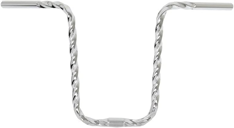 OG LOWRIDER Classic All Square U Twisted Handle Bar Chrome – Steel Custom Lowrider Bicycle Handlebar 9”, 13”, 15” Sizes | 25.4mm Clamp, Chrome Finish (15")