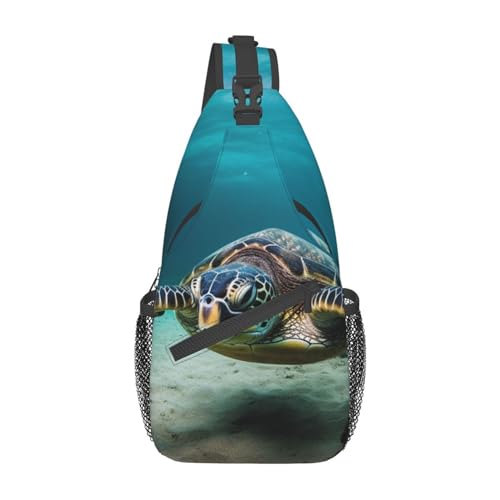 Sac à bandoulière léger en forme de tortue de mer OUSIKA pour homme et femme noir