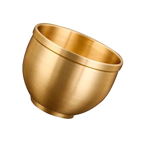 BEBEMOKO Golden Brass Wine Cup Multipurpose Round Drink Container for Home Sturdy Base Design for Wine Whiskey Sake and More for Sharing with Friends and Family