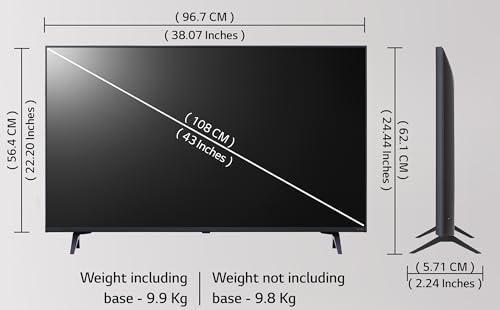 Image of LG 108 cm (43 inches) QNED-75 Year 2024 Edition 4K Ultra HD (3840x2160) Smart WebOS QNED TV 43QNED75SRA (Black)