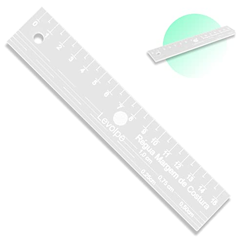 Régua Margem de Costura 15cm Costura Patchwork Scrapbook