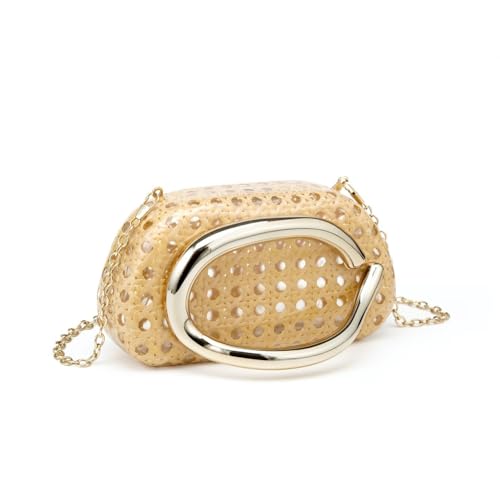Image of Women Evening Clutch Purse Metal Handle Acrylic Purse Unique Shoulder Bag Causal Handbags for Bride Party Wedding