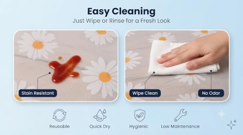 Image of Dribble EVA Shelf Liner Mat 45x500cm Roll, Non Slip Drawer & Cabinet Liner for Kitchen, Waterproof Oilproof Washable Fridge Mat, Anti Skid Cupboard Wardrobe Multipurpose Mat Sunny Meadow