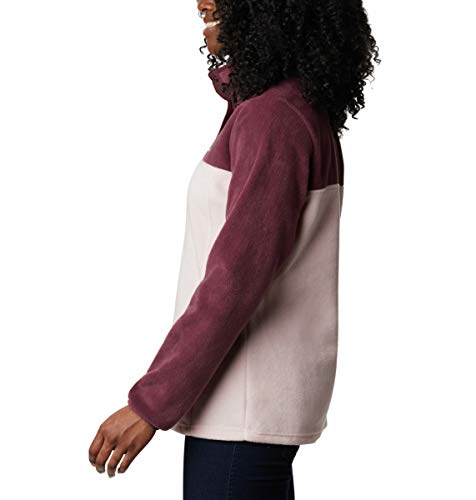 Image of Columbia Womens Benton Springs Half Snap II Pull Over Fleece Jacket, Dark Stone /Canoe /Vintage Blue, 3X