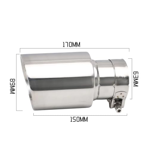 Embout d'échappement bicouche en inox avec finition biseautée