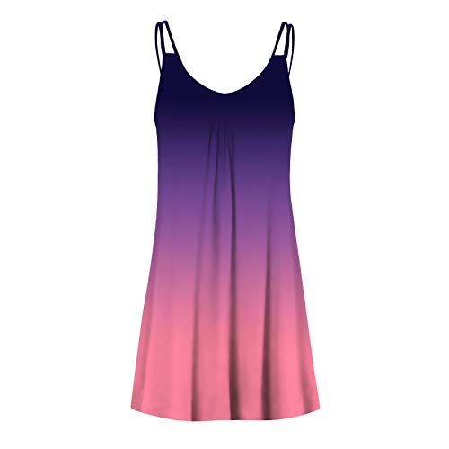 Minivestido feminino, vestido sem mangas com estampa tie dye-dye, decote em V, evasê, vestido de pra