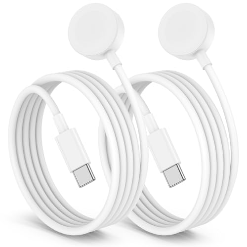 Apple Watch Ladegerät, magnetisch, kabellos, Ladegerät für iWatch, USB C Schnellladegerät mit 1 m USB C Kabel, Typ C Fast Charging für Apple Watch Series 9/8/7/6/SE/5/4/3/2/1/Ultra/SE