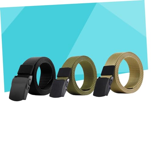 3Pcs Quick Dry Training Belt Breathable Canvas Belts with Plastic Buckle for Men for Outdoor Sports Hunting and Daily Wear2
