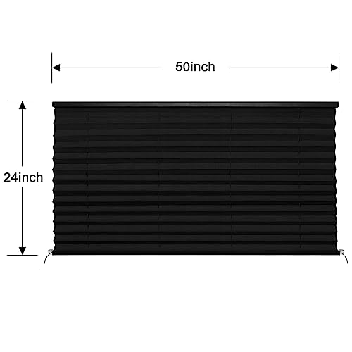 Image of RV Shades for Camper Window,RV Blinds Camper Blinds for Travel Trailers,Motorhome Pleated Window Shades-50 W x 24 inch L
