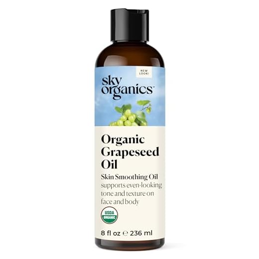 Grapeseed Oil by Sky Organics (8oz) 100% Pure, Natural & Cold-Pressed Grapeseed Oil - Ideal for Massage, Cooking and Aromatherapy- Rich in Vitamin A, E and K- Helps Reduce Wrinkles
