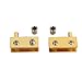 TEYOUQU 2 Pieces Gold Glass Door Hinges, Pivot Hinges Suitable for Free-Swinging Glass Doors with a Thickness of 3-8mm
