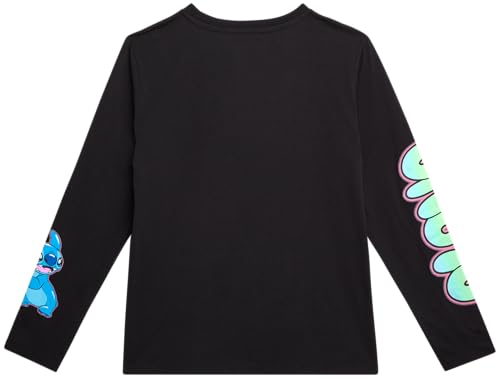Image of Disney Girls Minnie Mouse and Lilo Cotton Blend Crew Neck Graphic T-Shirt | Officially Licensed, Soft Feel, Relaxed Comfy Fit Kids Love, Fun Character Prints, Great for School, Play and Everyday