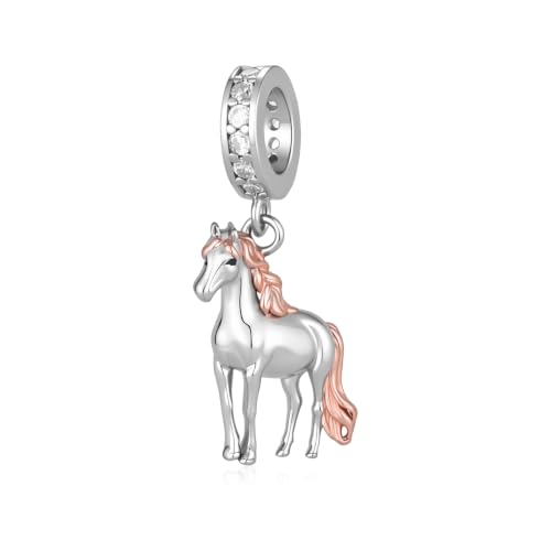 Sterling Silver Horse Charm Bracelet Gift