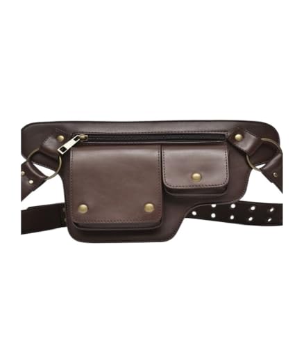 Bolso cruzado retro y riñonera punk renacentista hecha a mano con diseño medio suave