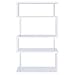 Coaster Home Furnishings Emelle 63-inch 4-Shelf Glass Panel Bookshelf White 800300