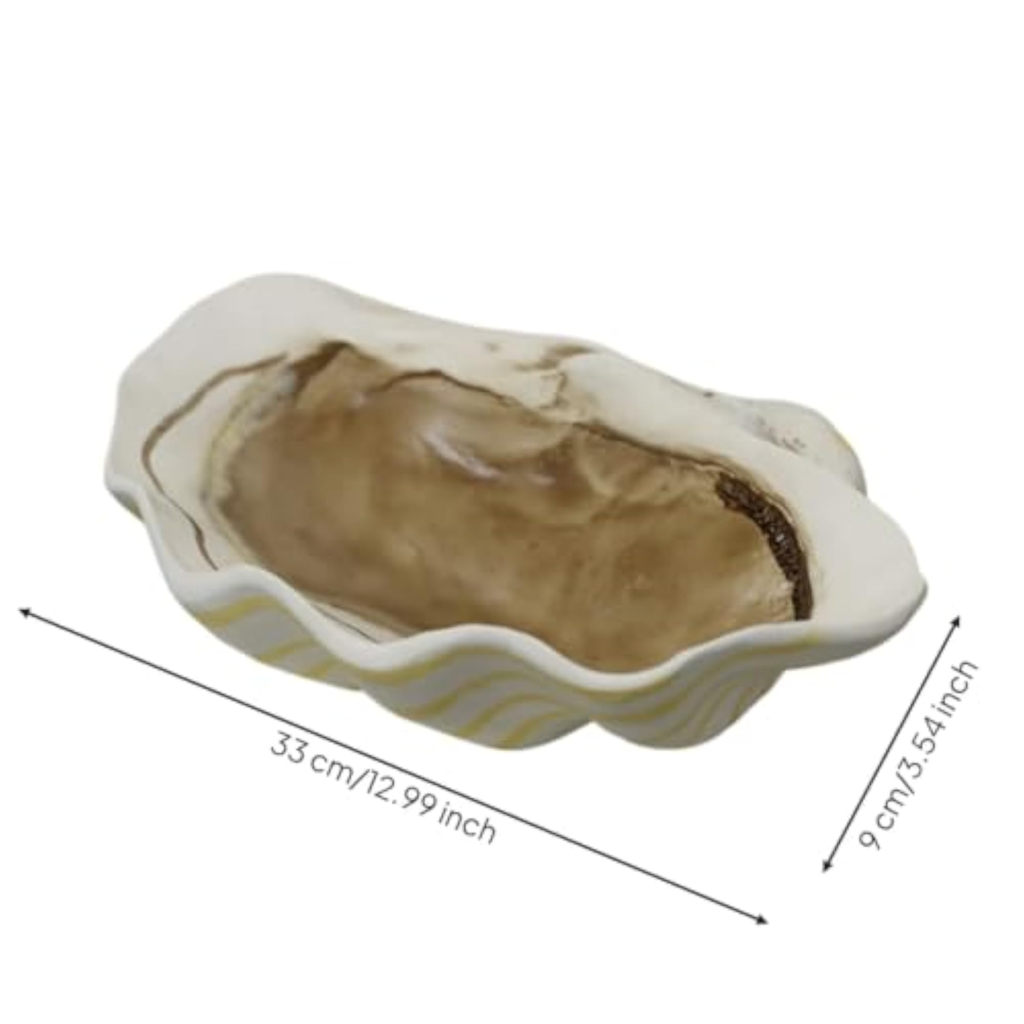 Coastal Ocean-Inspired Resin Clam Shell Tray for Coffee Table