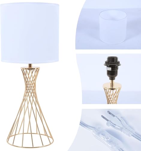 Lámpara de mesa dorada moderna set de 2 miniatura 4