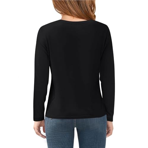 Girls Long Sleeve Fall Shirt Layering Crewneck Soft Pullover Shirts Autumn Clothes Comfy Lightweight Simple Kids Tops2