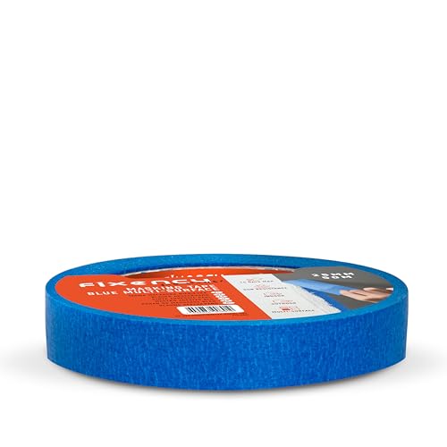 Fixency-1x-Nastro-Carta-Imbianchino-25-mm-x-50-m-I-Nastro-Carta-per-Mascheratura-Verniciatura-Ristrutturare-Pitturare-I-Nastro-di-Carta-Imbianchino-I-Colore-Blu