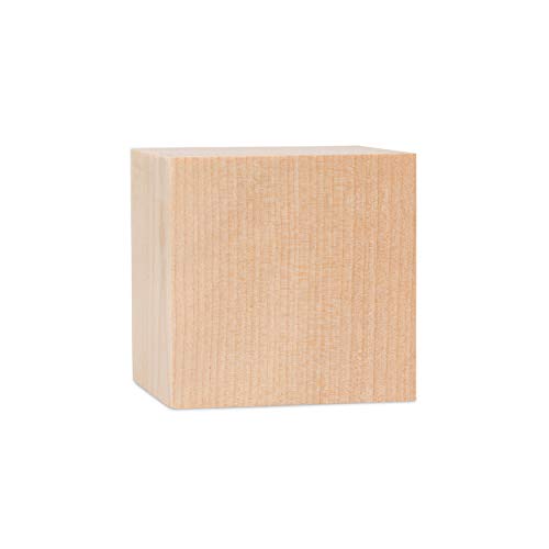 Unfinished Wood Craft Cubes 1-1/2 Inch, Pack Of 50 Small Wooden Blocks To Decorate, Wooden Cubes For Crafts And Décor, By Woodpeckers #TOP2