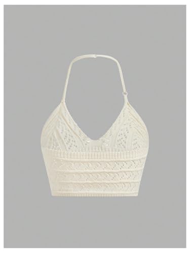 Floerns Girl's Y2k Knit Sweater Vest Sleeveless Halter Neck Cute Pullover Tops2