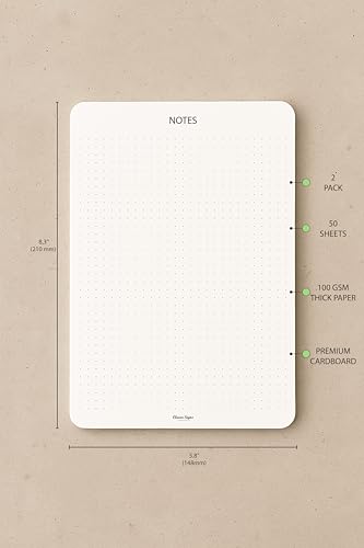 Bloc-notes A5 pour bureau et maison avec 50 feuilles de papier de qualité - 6
