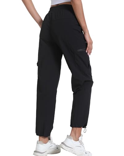 Image of Women's Joggers with Pockets, Hiking Cargo Water Resistant Lightweight Pants for Women Workout Athletic Travel Camping