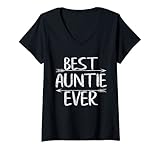 Photo Gallery donna best auntie ever shirt funny mother s day gift christmas maglietta con collo a v Photo Gallery donna best auntie ever shirt funny mother s day gift christmas maglietta con collo a v