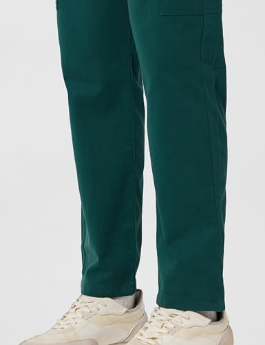 Image of The Indian Garage Co Men Slim Fit Solid Mid-Rise Cargos