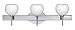 Besa Lighting 3SW-565819-CR 3X40W G9 Palla 5 Wall Sconce with Carrera Glass, Chrome Finish